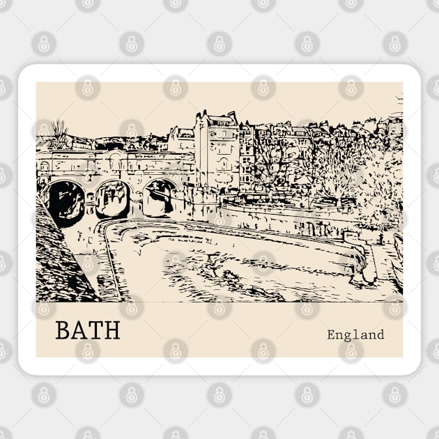 Bath English Magnet by Lakeric